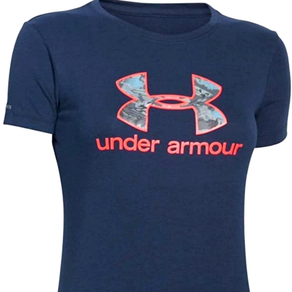 Black Under Armour Tee-Shirt with Pink Camo Logo - Picture 6 of 6